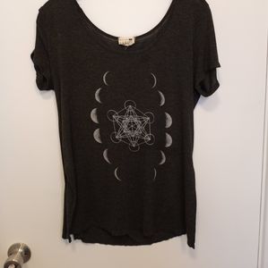 Dark Gray Slitted Side Shirt